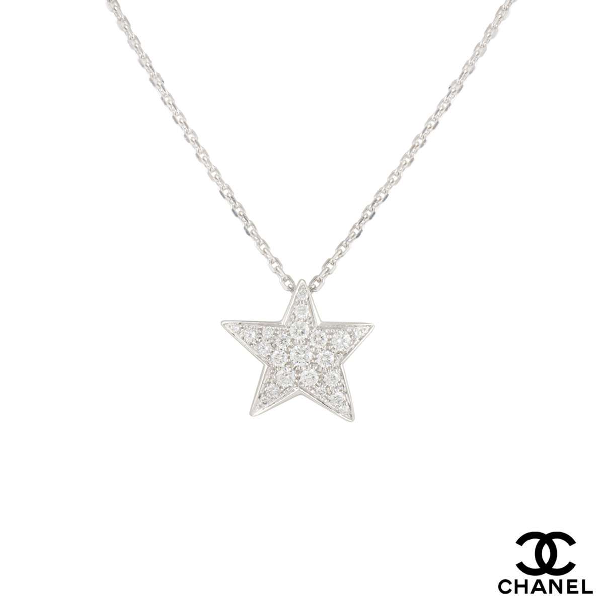 Chanel Comète Diamonds Necklace 18k White Gold High Jewelry - JewelryReluxe